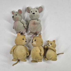Li'l Woodzeez Critters Mouse & Bear Family Vintage Lot